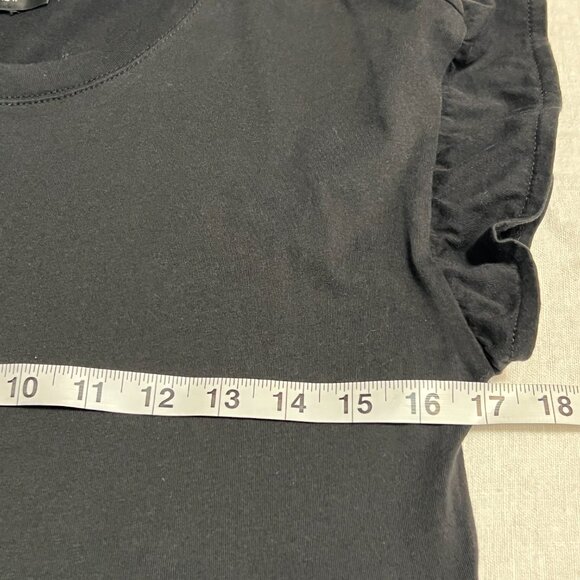 J. Crew Black Tiered Ruffle Sleeve Dress Cotton Size S Casual Summer Dress - Picture 6 of 8